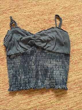 Blue crop top